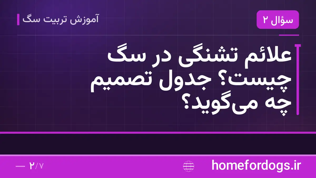 علائم تشنگی در سگ چیست؟ جدول تصمیم چه می‌گوید؟
