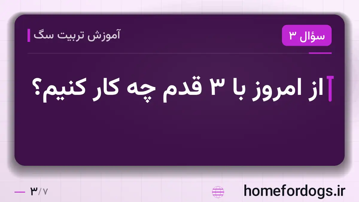 از امروز با ۳ قدم چه کار کنیم؟