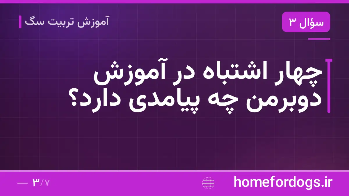 چهار اشتباه در آموزش دوبرمن چه پیامدی دارد؟