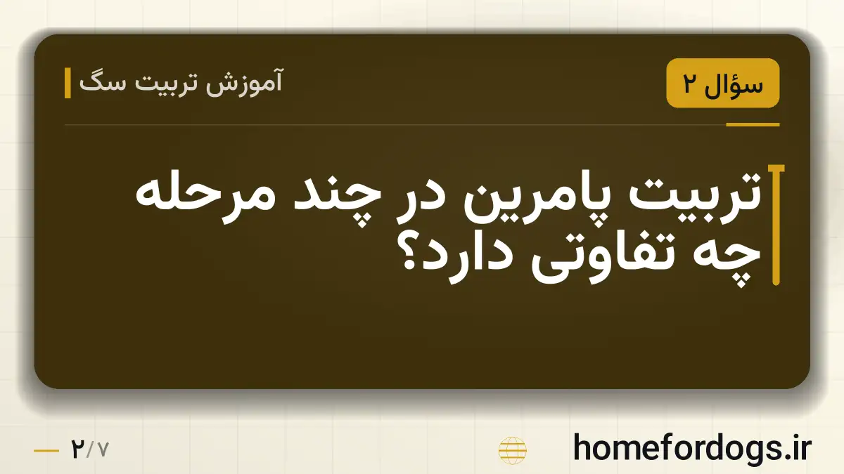 تربیت پامرین در چند مرحله چه تفاوتی دارد؟