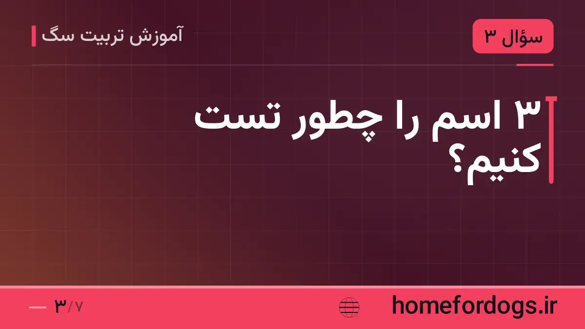 ۳ اسم را چطور تست کنیم؟