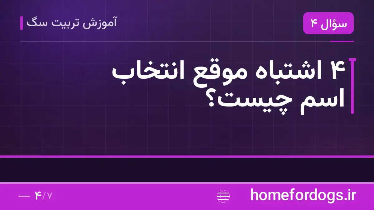 ۴ اشتباه موقع انتخاب اسم چیست؟