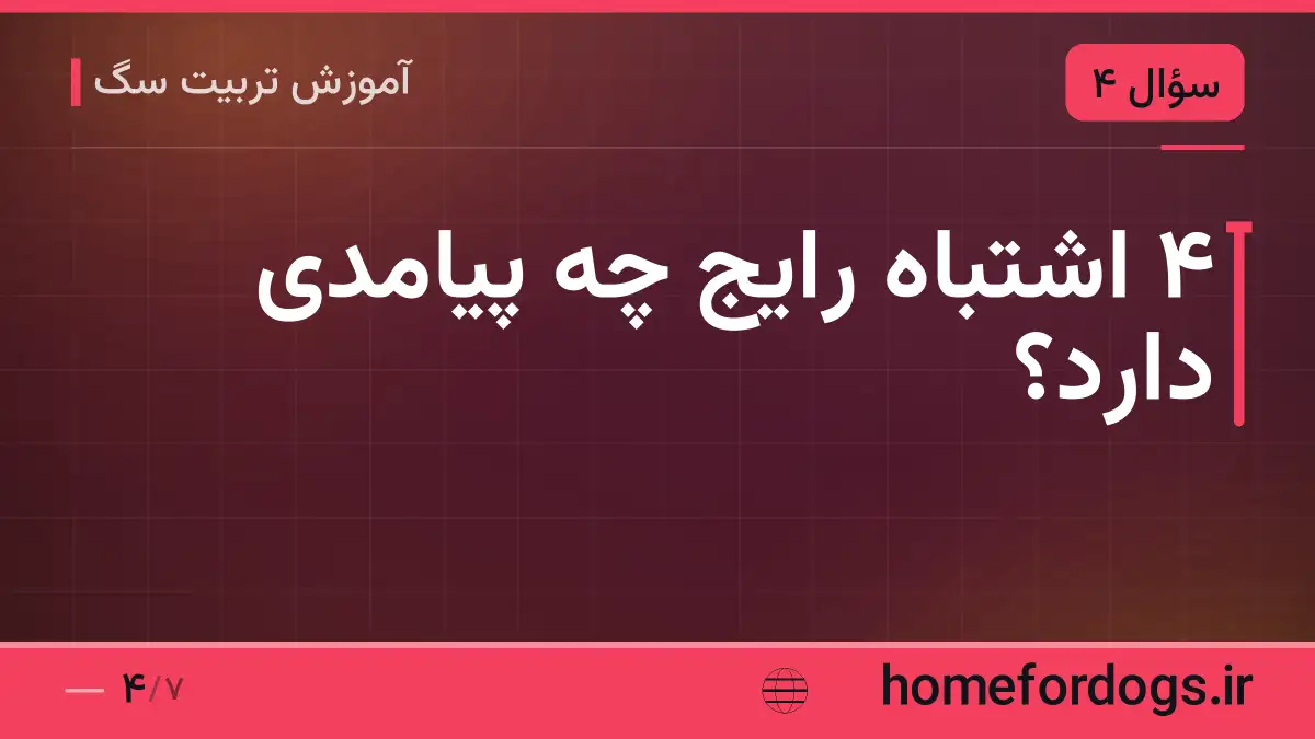 ۴ اشتباه رایج چه پیامدی دارد؟