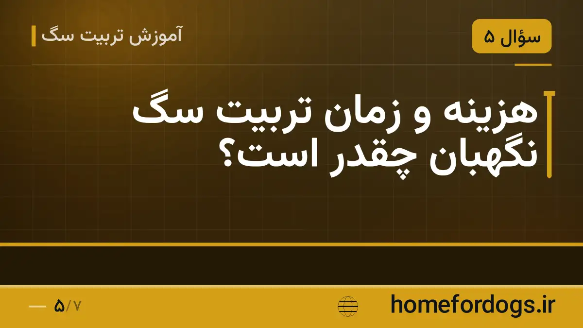 هزینه و زمان تربیت سگ نگهبان چقدر است؟