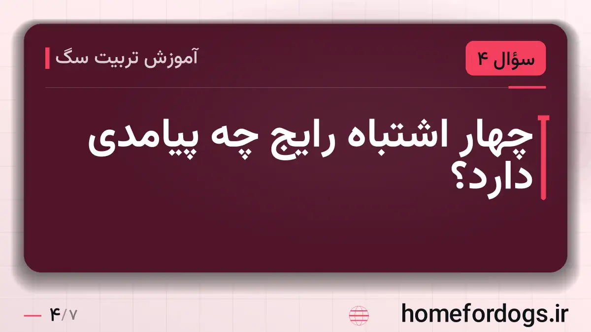 چهار اشتباه رایج چه پیامدی دارد؟
