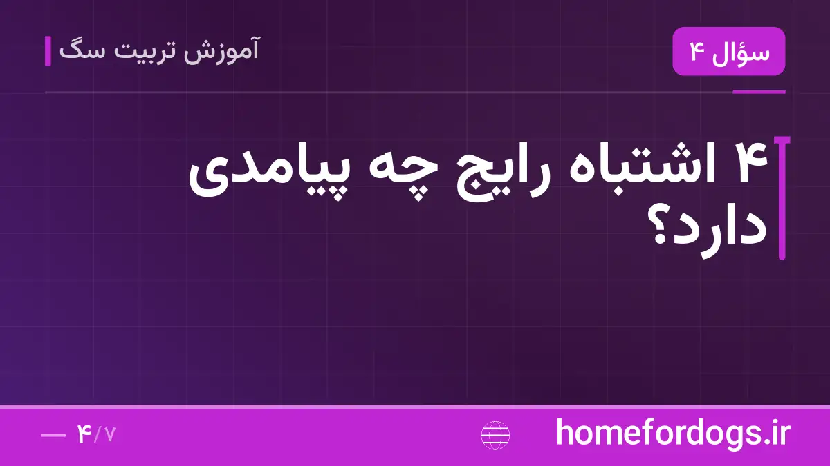 ۴ اشتباه رایج چه پیامدی دارد؟