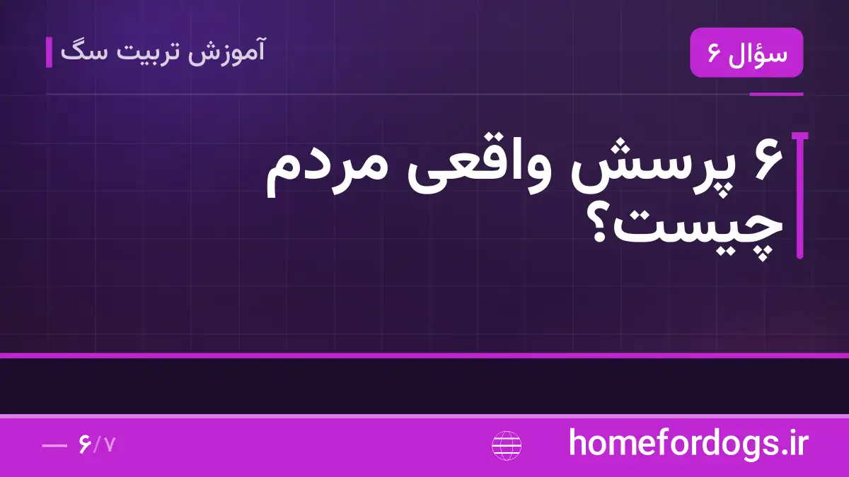۶ پرسش واقعی مردم چیست؟