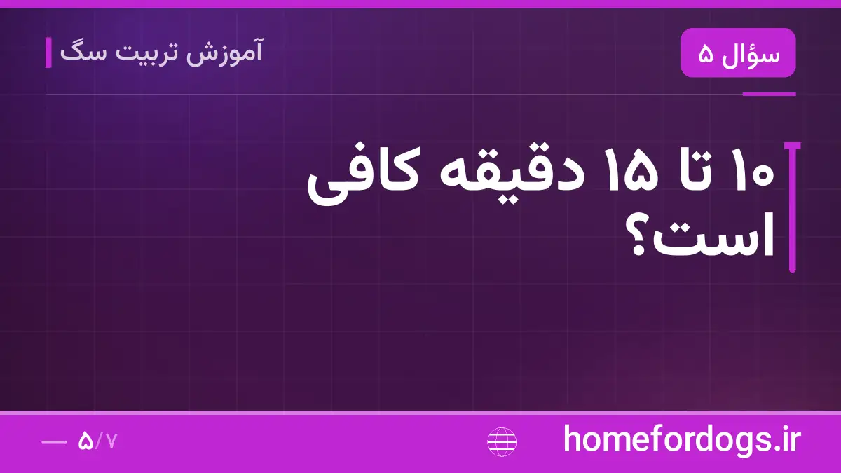 ۱۰ تا ۱۵ دقیقه کافی است؟