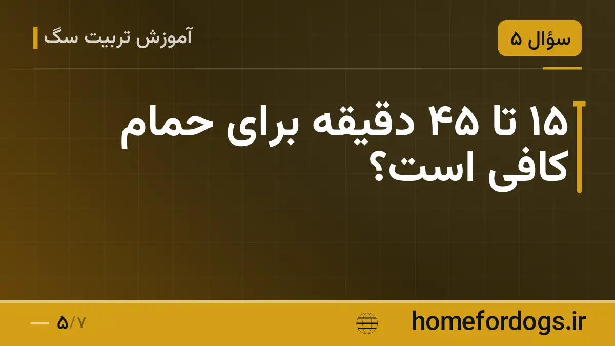 ۱۵ تا ۴۵ دقیقه برای حمام کافی است؟