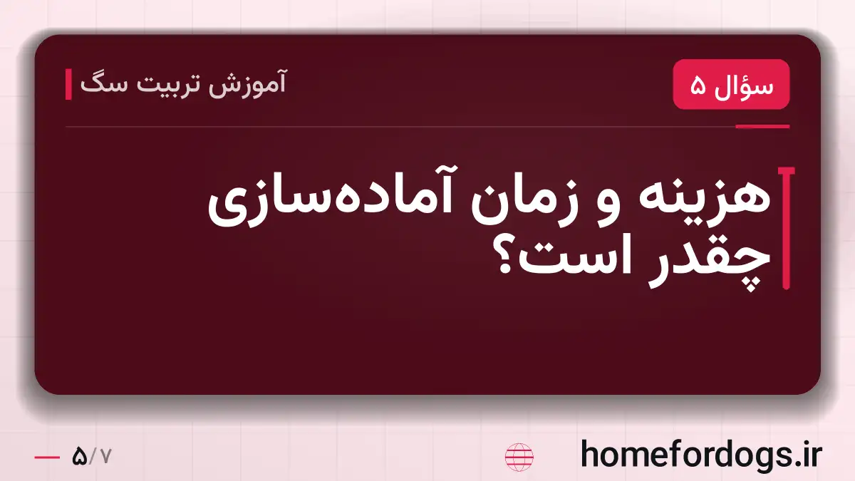 هزینه و زمان آمادهسازی چقدر است؟