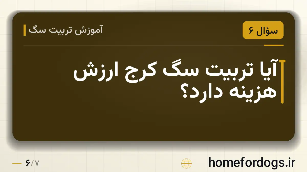 آیا تربیت سگ کرج ارزش هزینه دارد؟