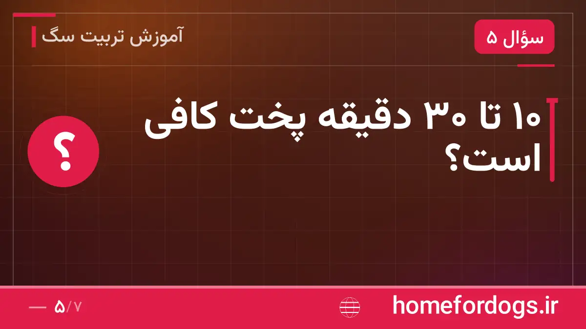 ۱۰ تا ۳۰ دقیقه پخت کافی است؟