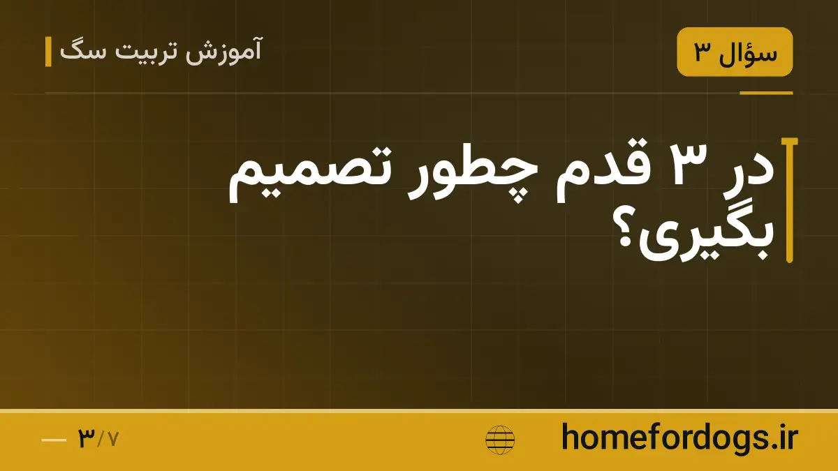 در ۳ قدم چطور تصمیم بگیری؟