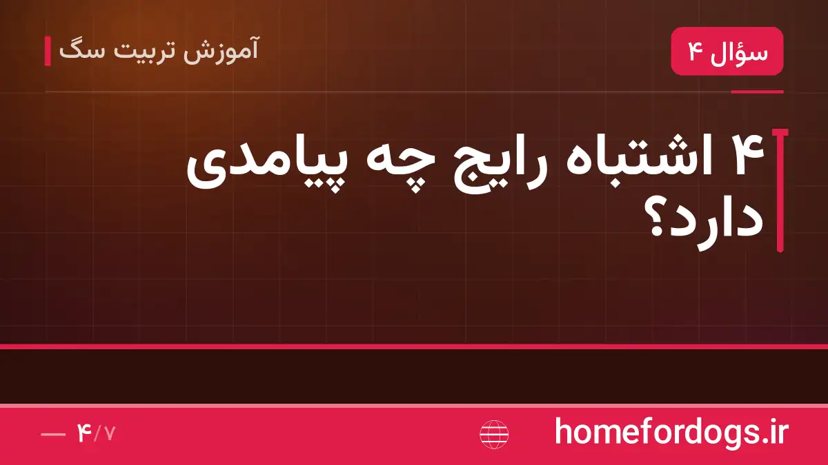 ۴ اشتباه رایج چه پیامدی دارد؟