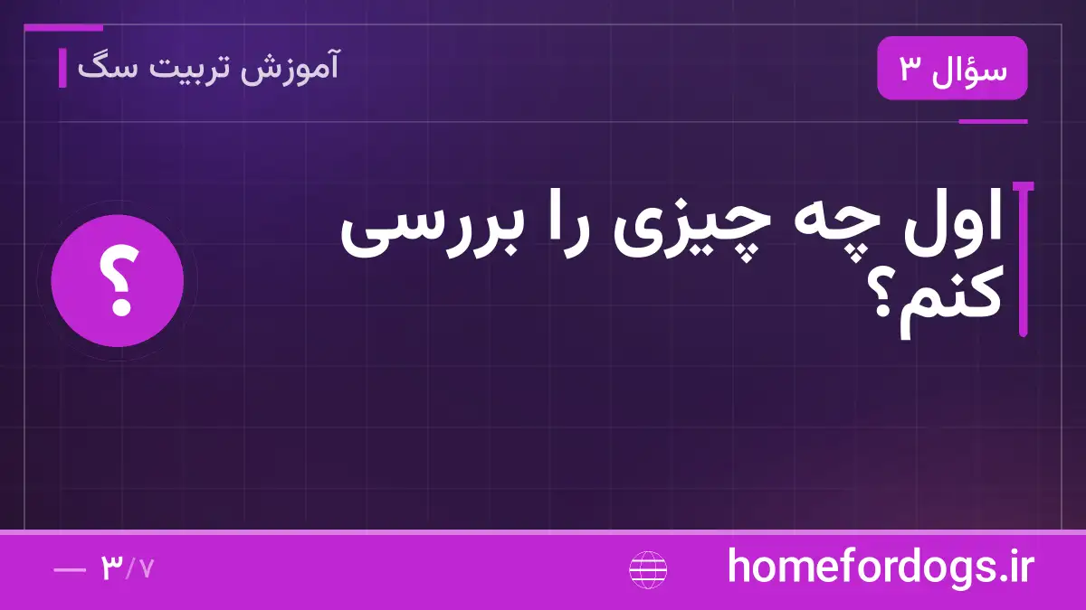 اول چه چیزی را بررسی کنم؟