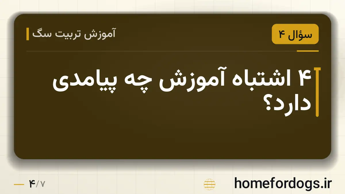 ۴ اشتباه آموزش چه پیامدی دارد؟