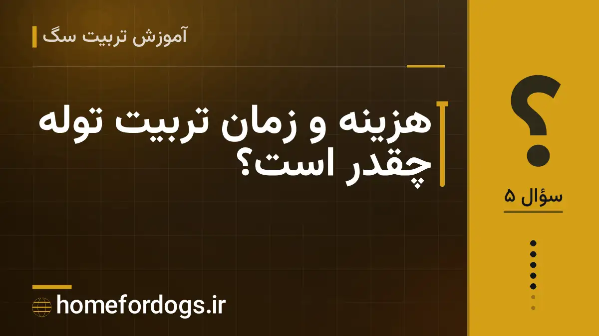 هزینه و زمان تربیت توله چقدر است؟