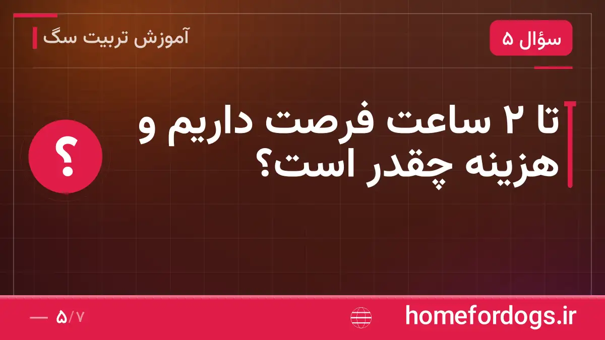 تا ۲ ساعت فرصت داریم و هزینه چقدر است؟