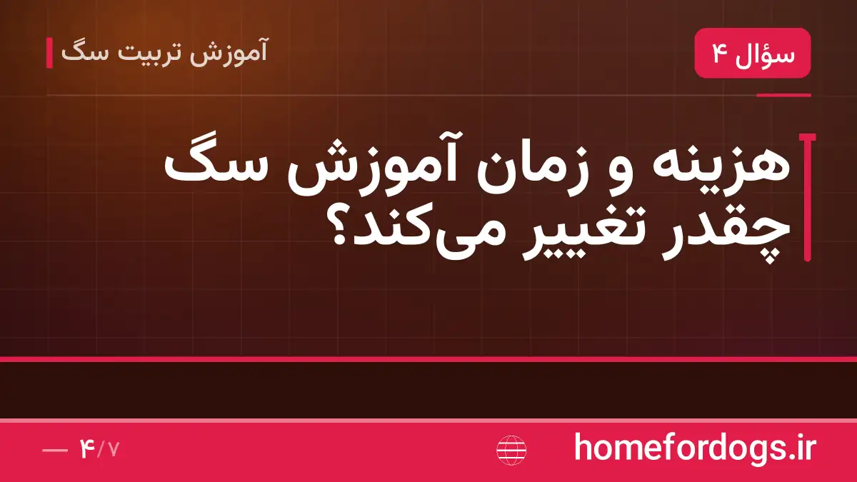 هزینه و زمان آموزش سگ چقدر تغییر میکند؟