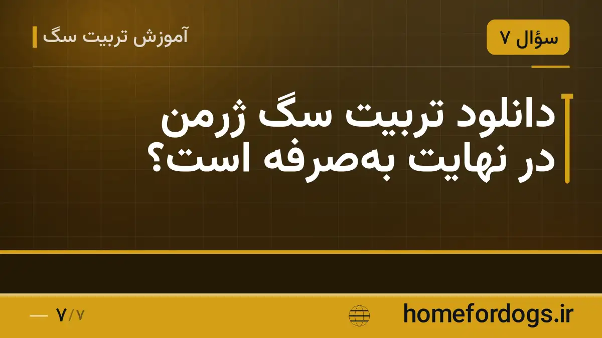 دانلود تربیت سگ ژرمن در نهایت به‌صرفه است؟