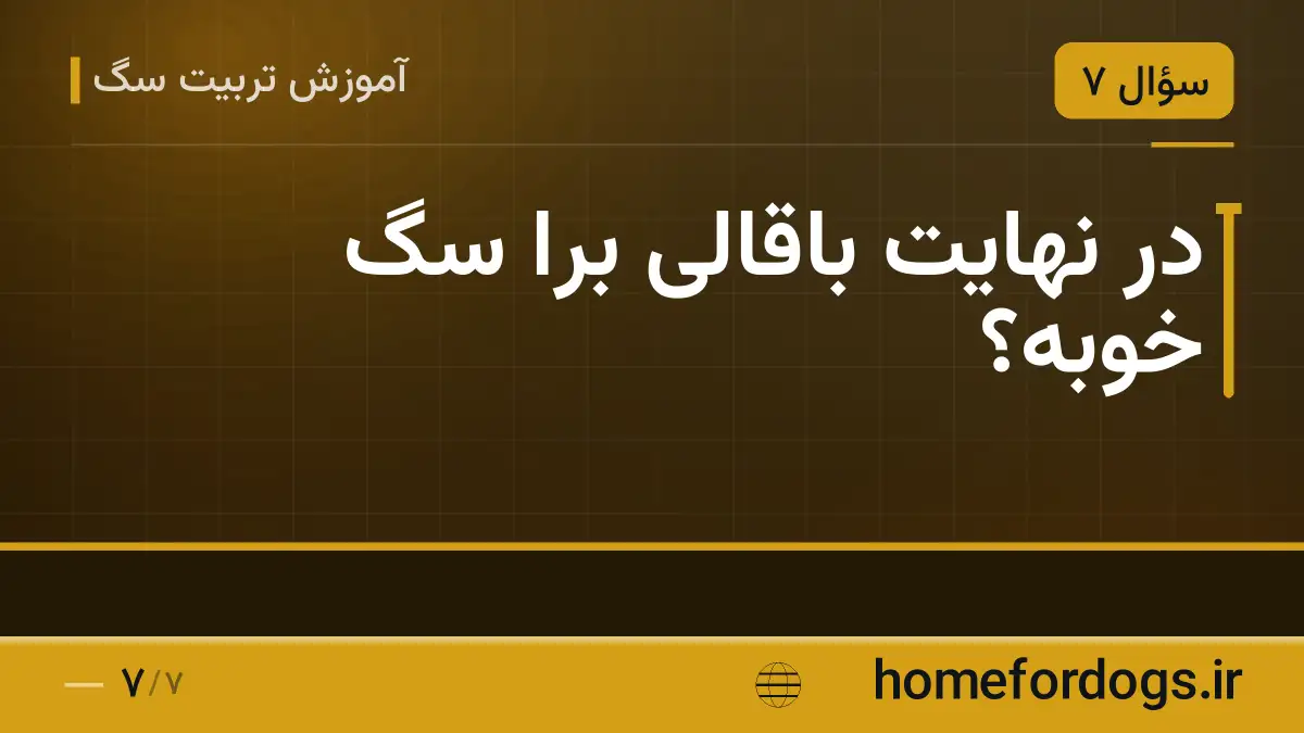 در نهایت باقالی برا سگ خوبه؟
