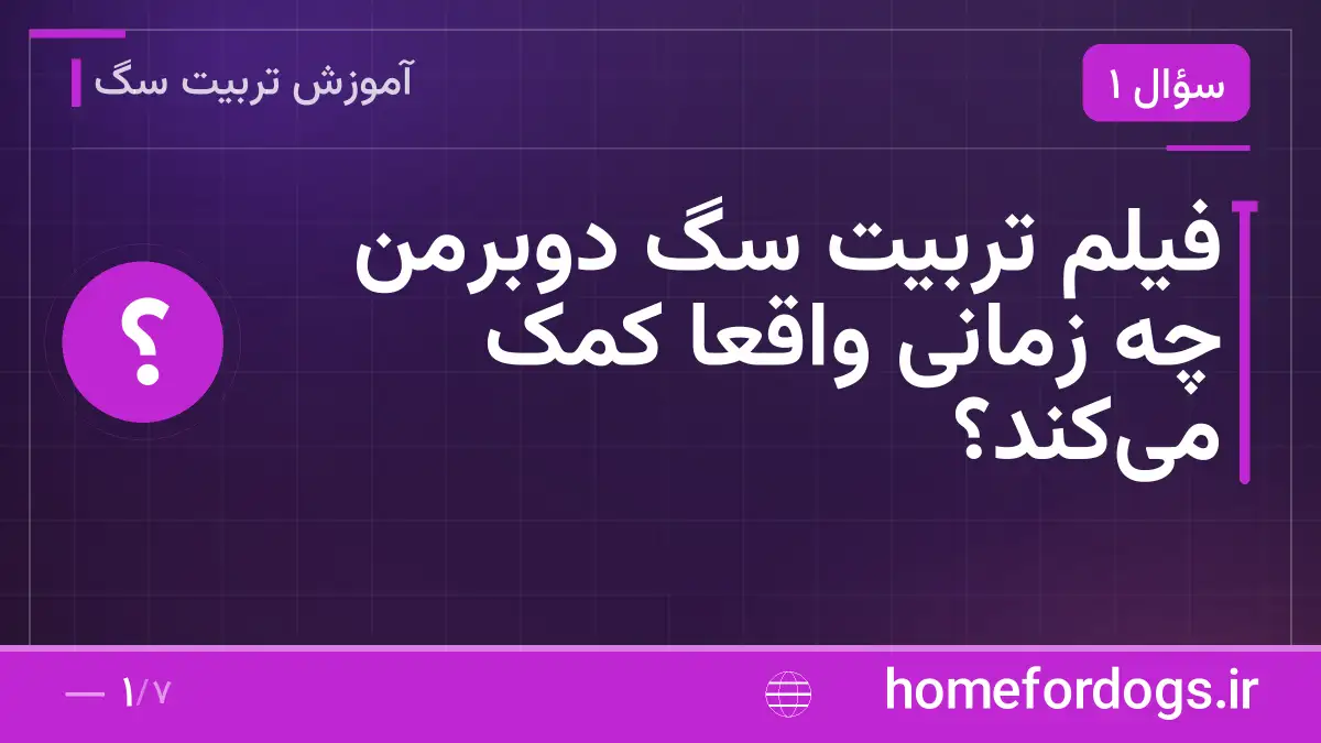 فیلم تربیت سگ دوبرمن چه زمانی واقعاً کمک می‌کند؟