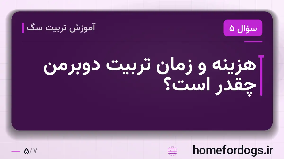 هزینه و زمان تربیت دوبرمن چقدر است؟