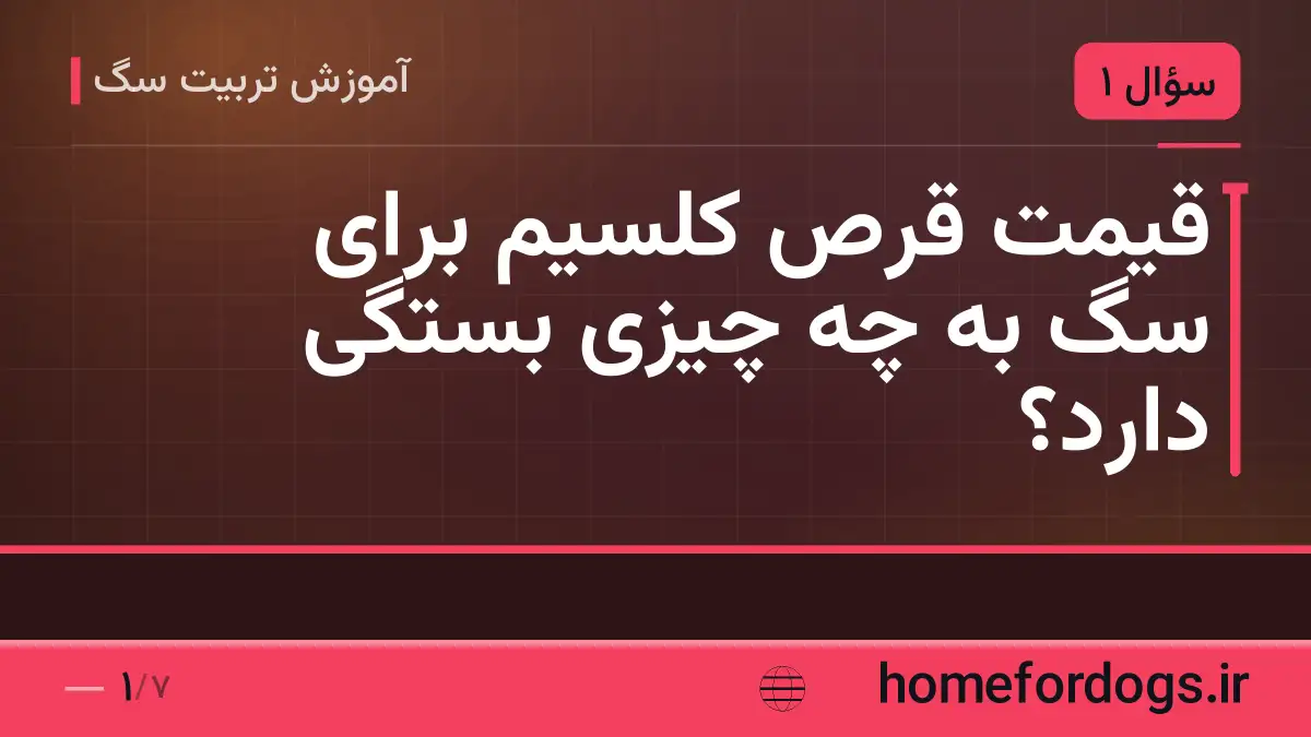 قیمت قرص کلسیم برای سگ به چه چیزی بستگی دارد؟