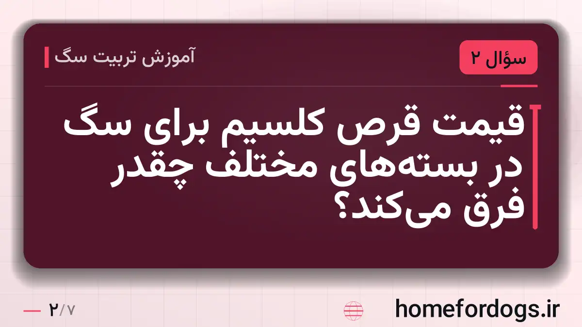 قیمت قرص کلسیم برای سگ در بسته‌های مختلف چقدر فرق می‌کند؟