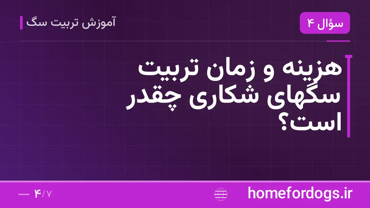 هزینه و زمان تربیت سگهای شکاری چقدر است؟