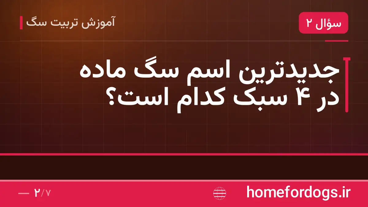 جدیدترین اسم سگ ماده در ۴ سبک کدام است؟