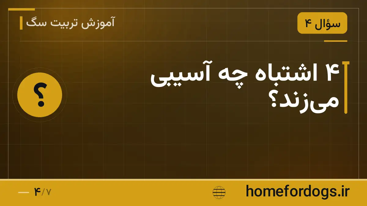 ۴ اشتباه چه آسیبی می‌زند؟