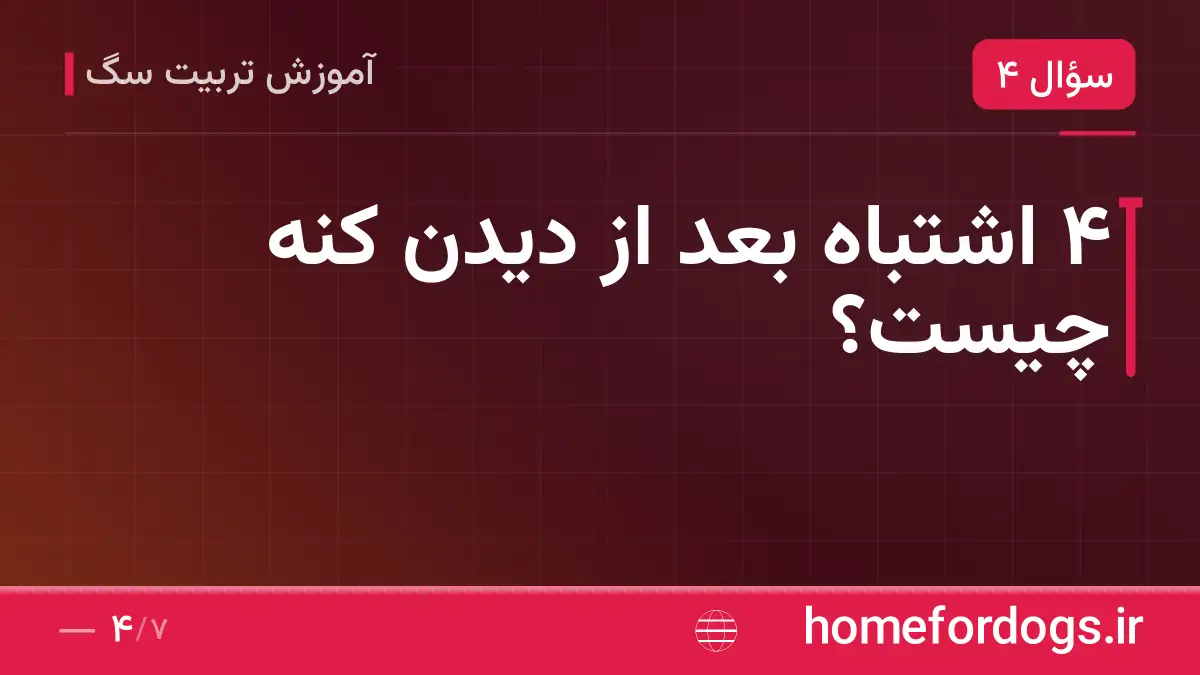 ۴ اشتباه بعد از دیدن کنه چیست؟