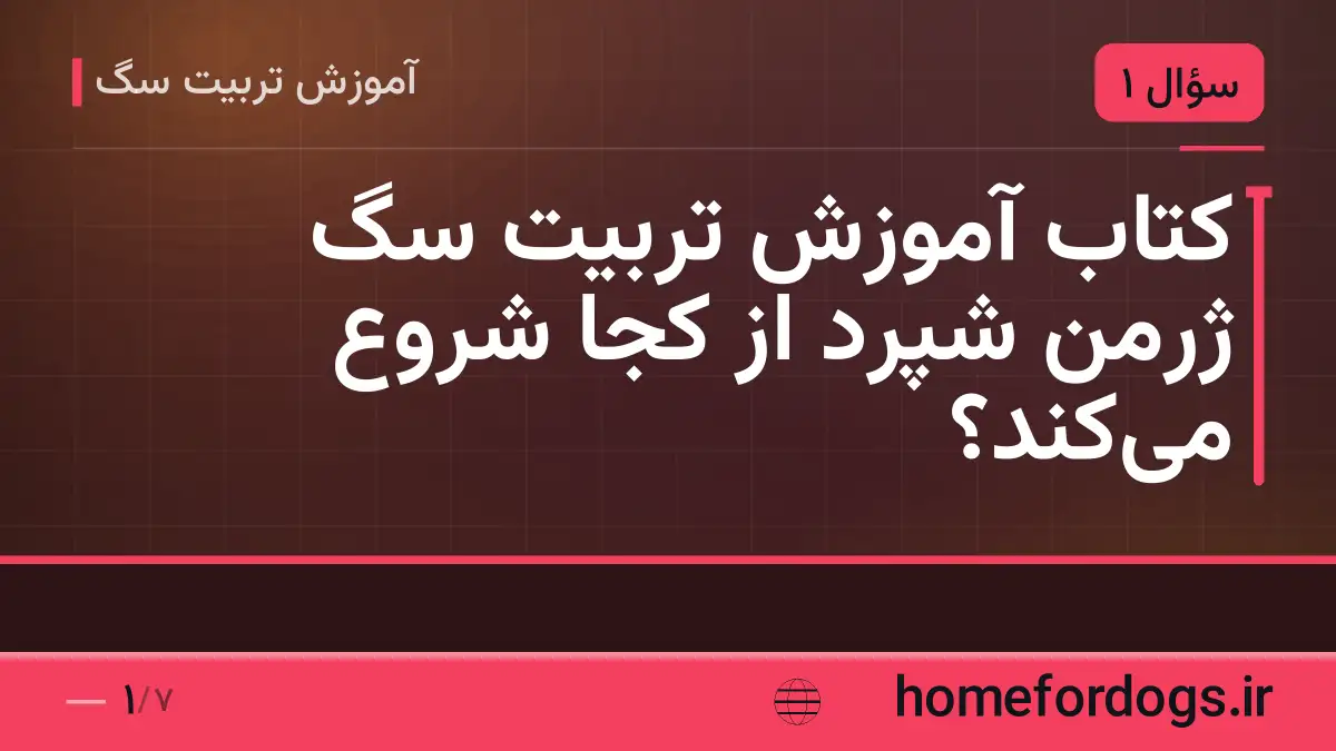 کتاب آموزش تربیت سگ ژرمن شپرد از کجا شروع میکند؟