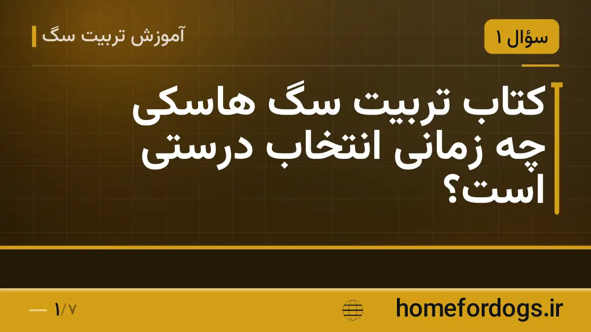 کتاب تربیت سگ هاسکی چه زمانی انتخاب درستی است؟
