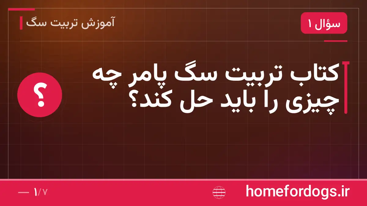 کتاب تربیت سگ پامر چه چیزی را باید حل کند؟