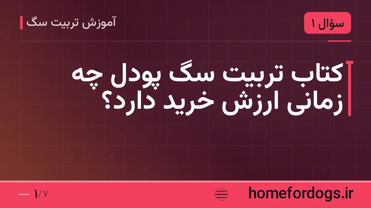 کتاب تربیت سگ پودل چه زمانی ارزش خرید دارد؟