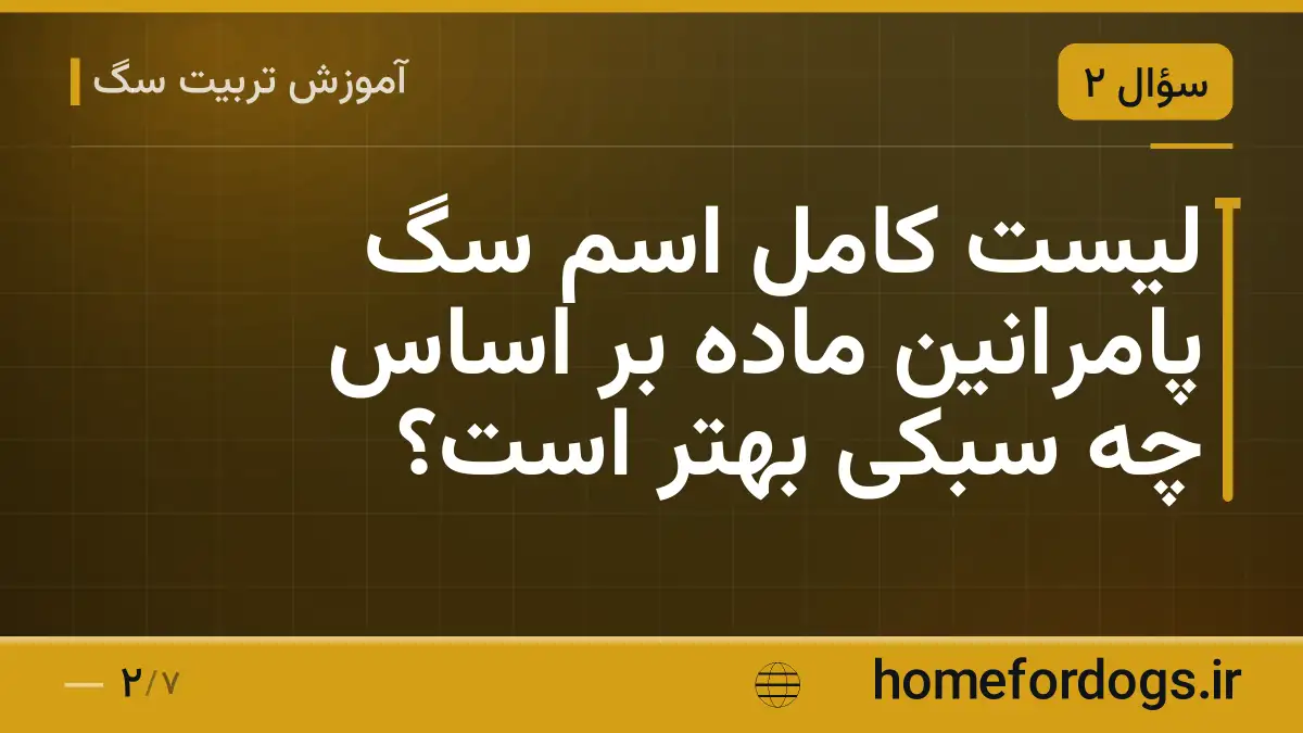 لیست کامل اسم سگ پامرانین ماده بر اساس چه سبکی بهتر است؟