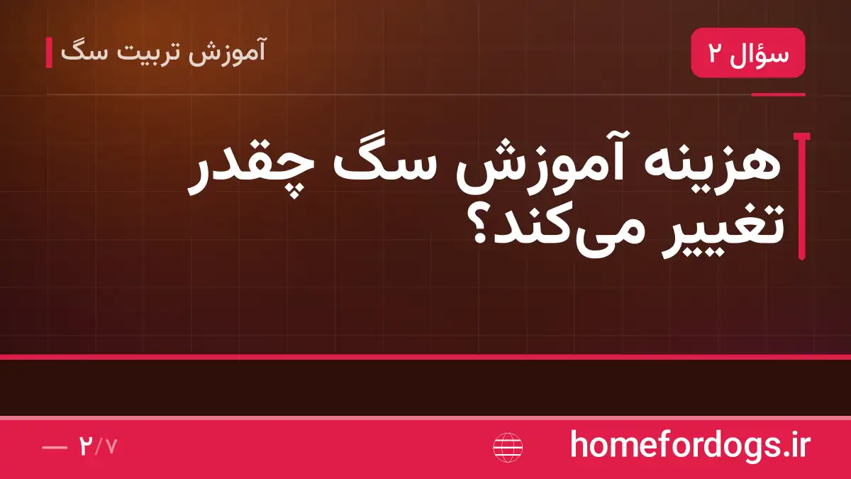 هزینه آموزش سگ چقدر تغییر می‌کند؟