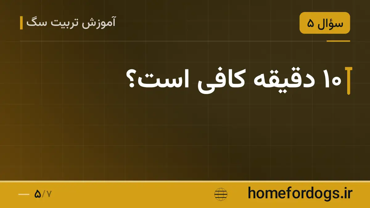 ۱۰ دقیقه کافی است؟