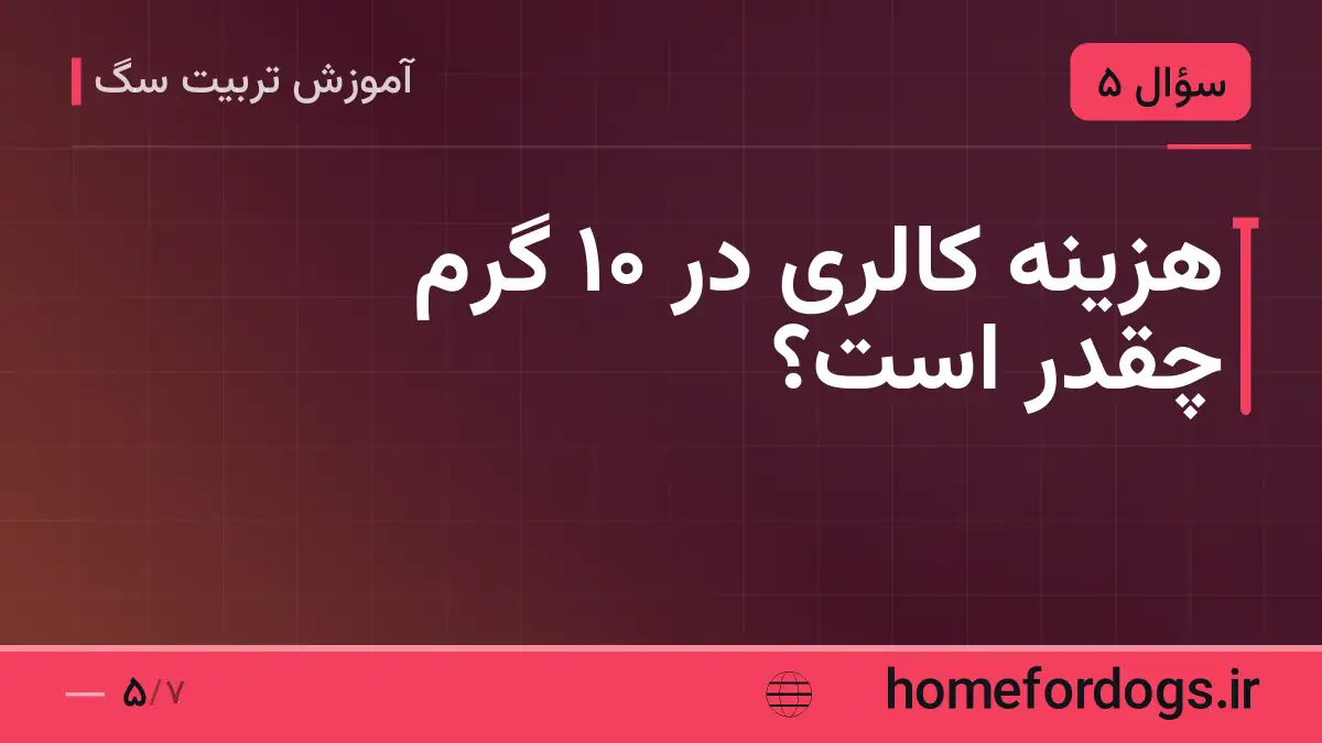 هزینه کالری در ۱۰ گرم چقدر است؟