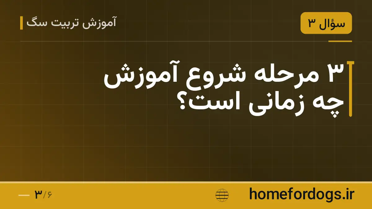 ۳ مرحله شروع آموزش چه زمانی است؟