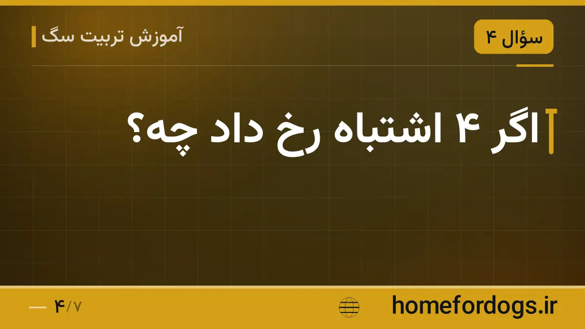 اگر ۴ اشتباه رخ داد چه؟