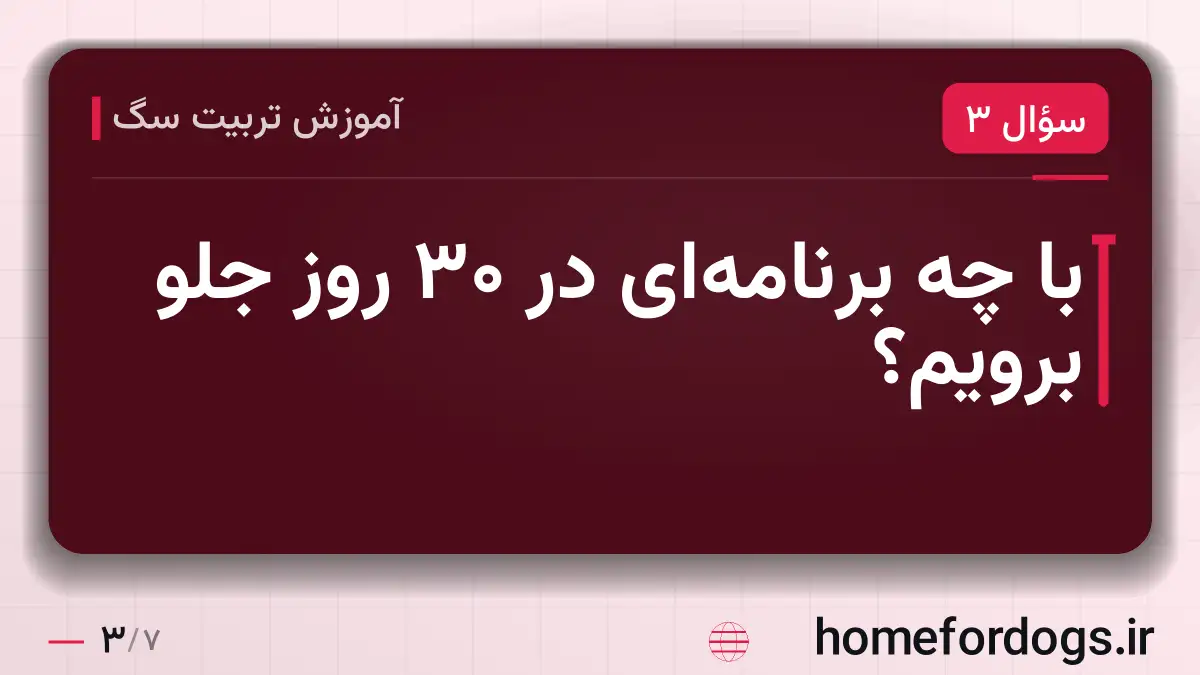 با چه برنامهای در ۳۰ روز جلو برویم؟