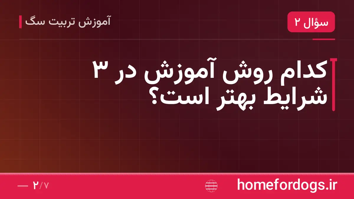 کدام روش آموزش در ۳ شرایط بهتر است؟