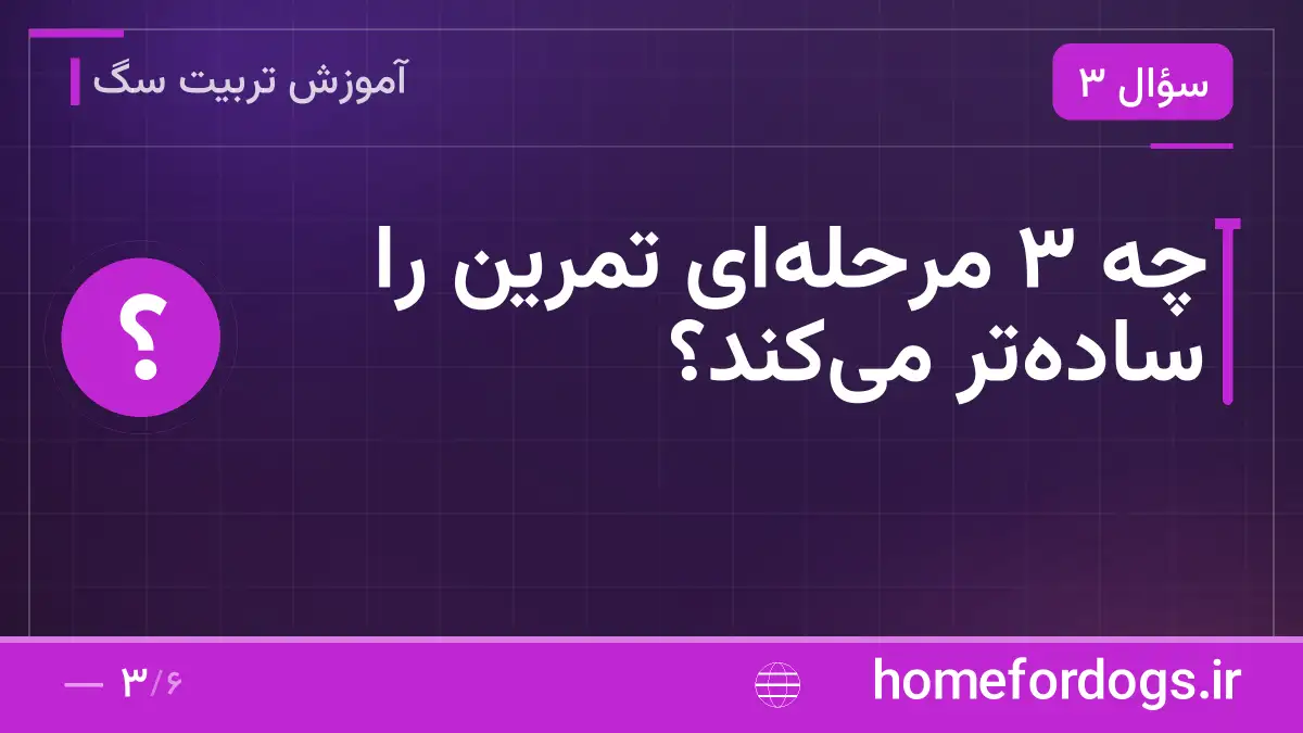 چه ۳ مرحله‌ای تمرین را ساده‌تر می‌کند؟