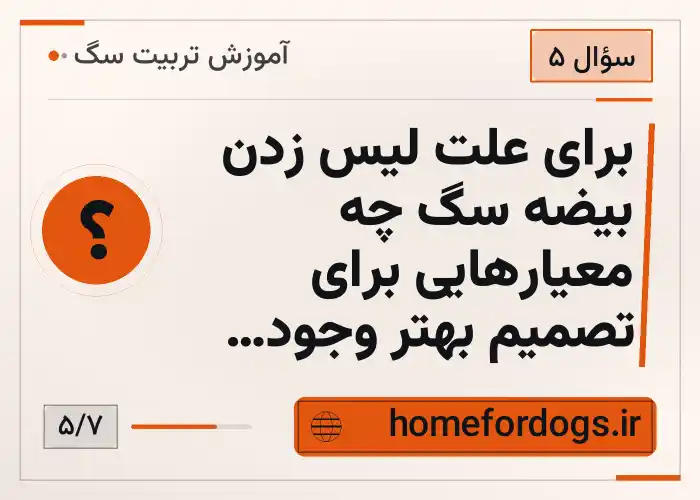 برای علت لیس زدن بیضه سگ چه معیارهایی برای تصمیم بهتر وجود دارد؟