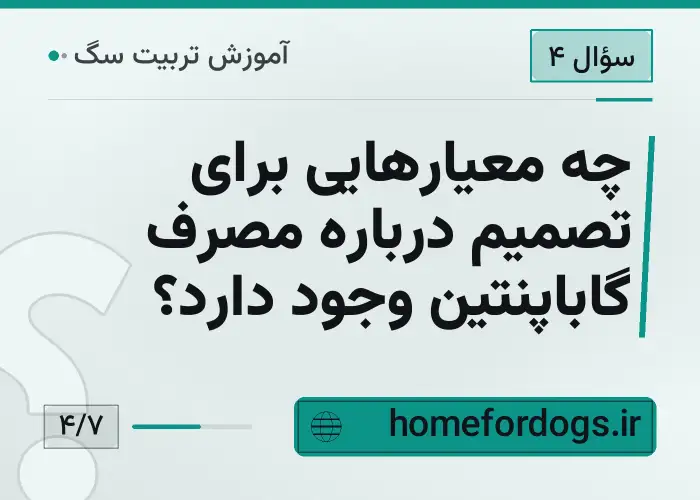 چه معیارهایی برای تصمیم درباره مصرف گاباپنتین وجود دارد؟