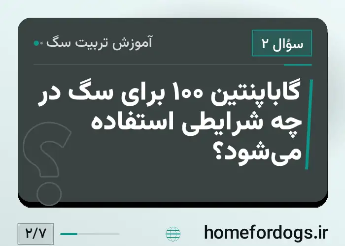 گاباپنتین ۱۰۰ برای سگ در چه شرایطی استفاده میشود؟