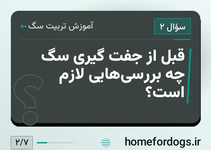 قبل از جفت گیری سگ چه بررسی‌هایی لازم است؟